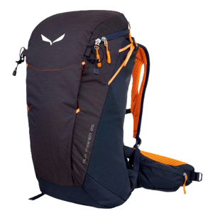 Black and orange hiking backpack