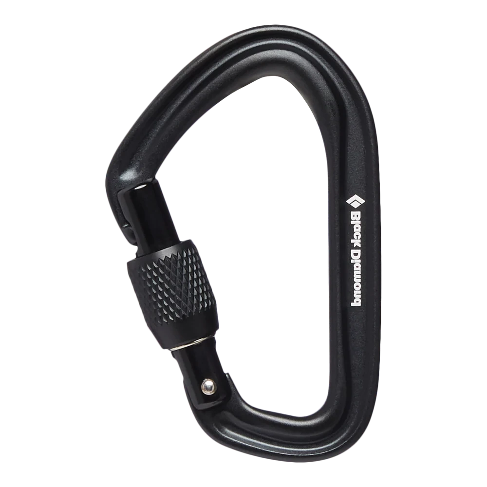 Black carabiner with Black Diamond logo on a white background