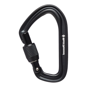 Black carabiner with Black Diamond logo on a white background