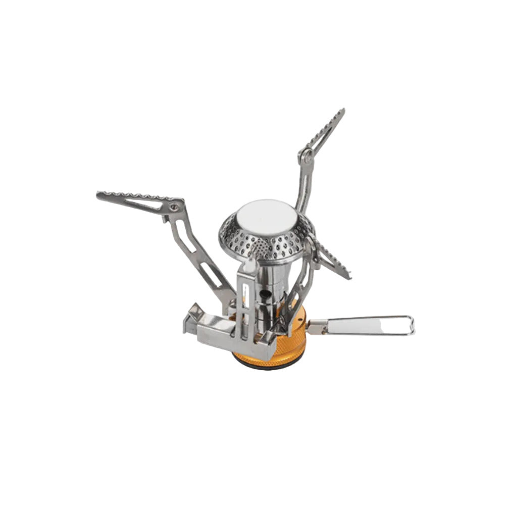Portable camping stove on a white background