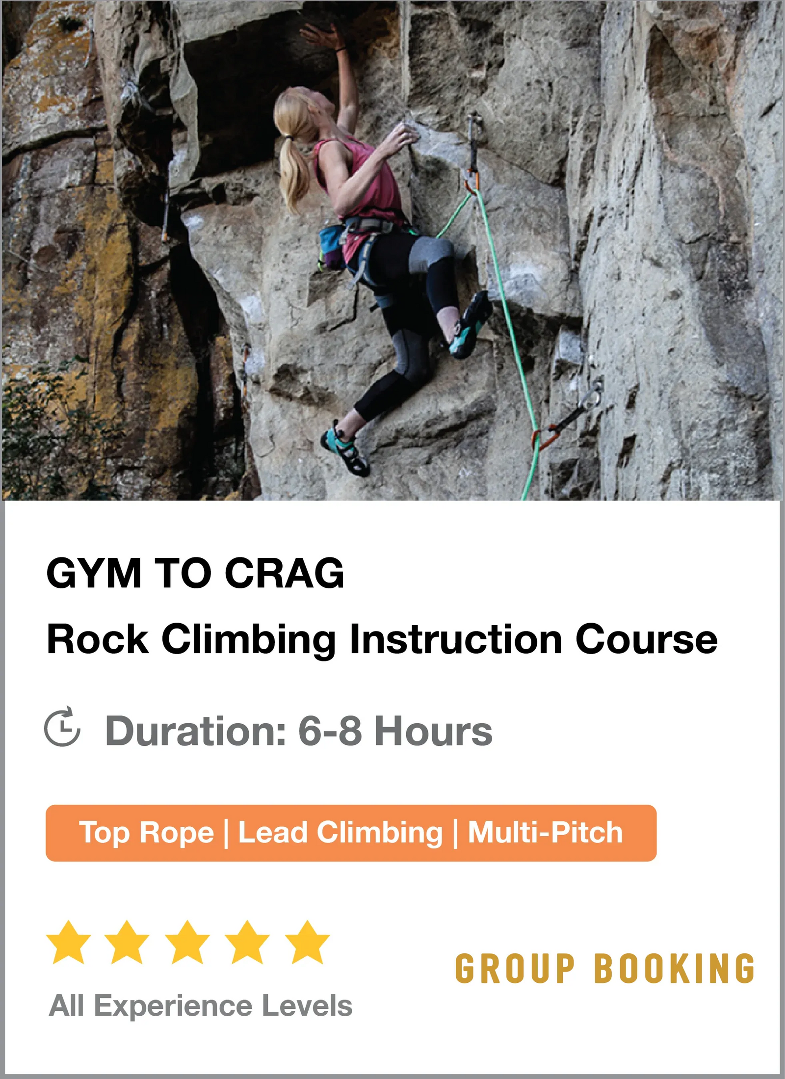 Skills - Gym 2 Crag Scheduled Course